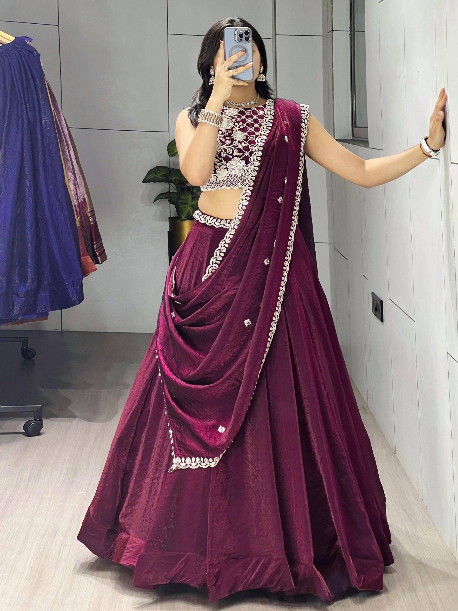 GRTN8 125 BERRYWINE Fendy Budget Lehenga Choli in Delhi